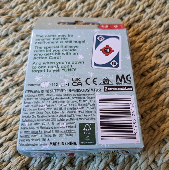 New Uno Card Game Mini Uno Bullseye Choose Your Target Game Night Travel - Picture 2 of 2